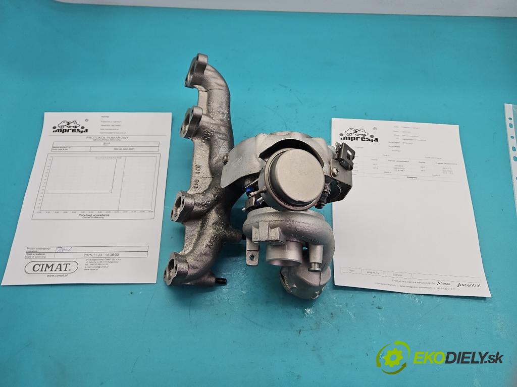 Audi A3 8P 2003-2012 1.9 tdi 105 hp manual 77 kW 1896 cm3 5- Turbodmychadlo repasováno BV39A-0072