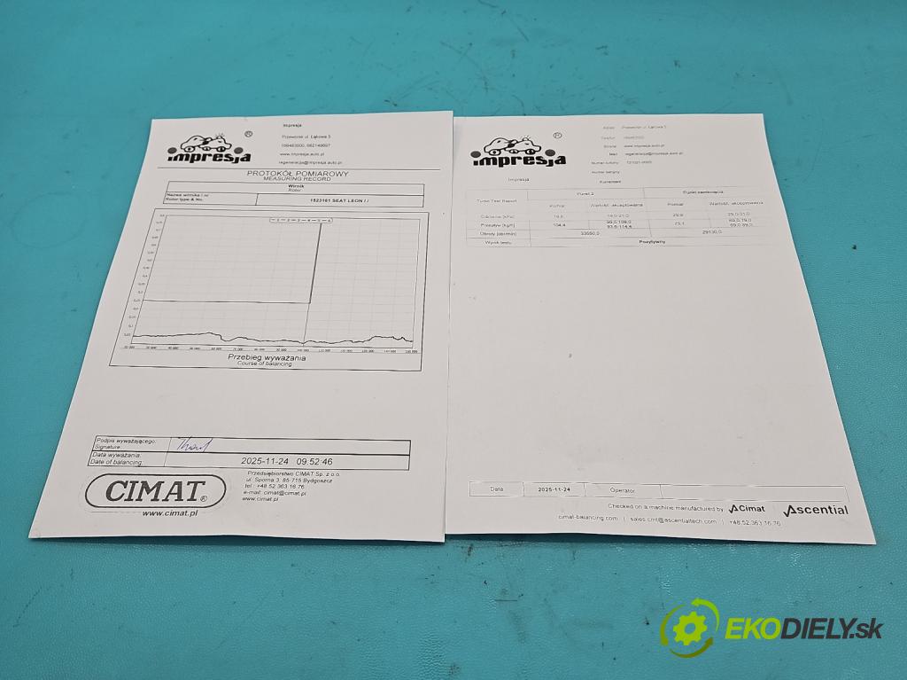 Seat Leon I 1999-2005 1.9 tdi 150 HP manual 110 kW 1896 cm3 5- turbodúchadlo, turbo repasovaná 721021-5