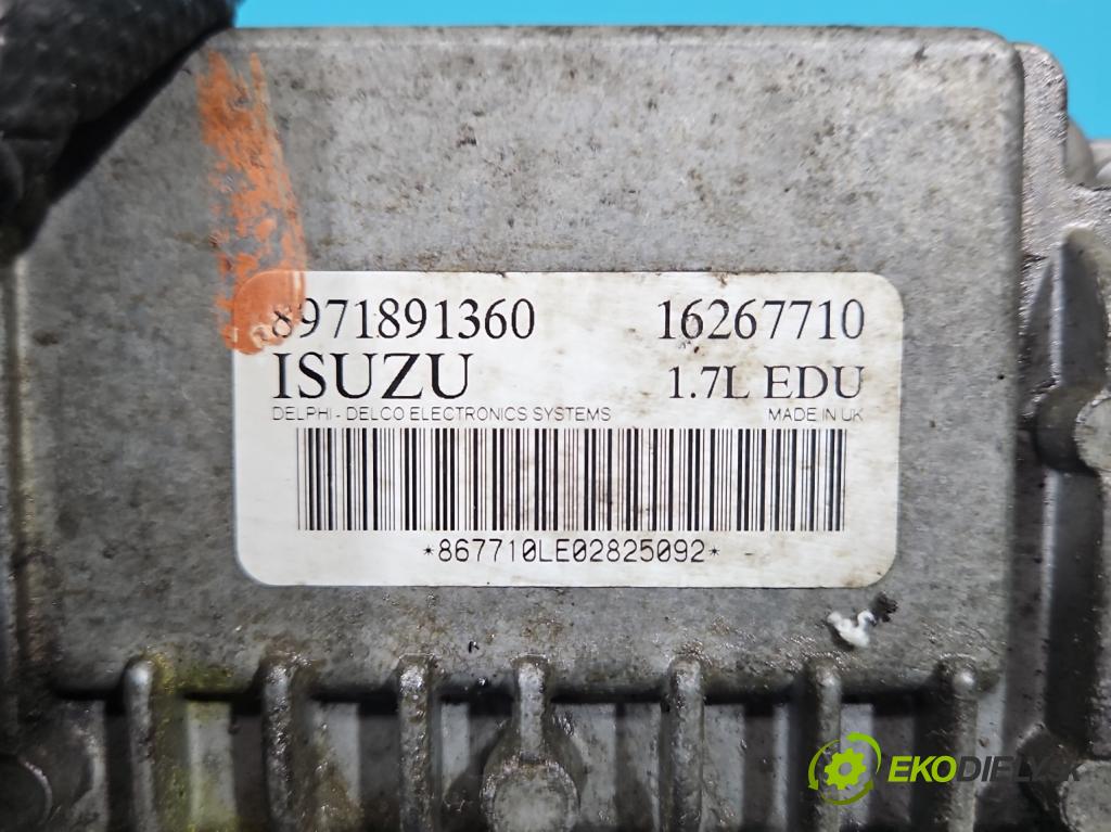 Opel Meriva A 2002-2010 1.7 dti 75 HP manual 55 kW 1686 cm3 5- riadiaca jednotka ostatné 8971891360