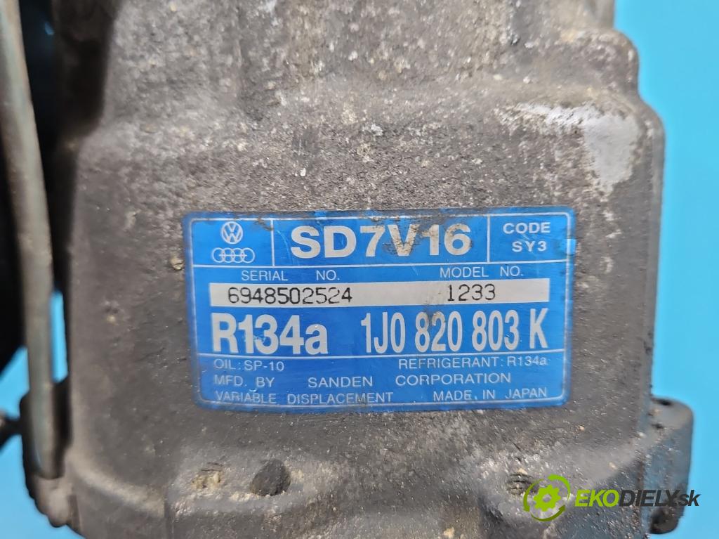 Seat Leon I 1999-2005 1.6 16V 105 hp manual 77 kW 1598 cm3 5- Kompresor: klíma 1J0820803K (Kompresor klimatizace)