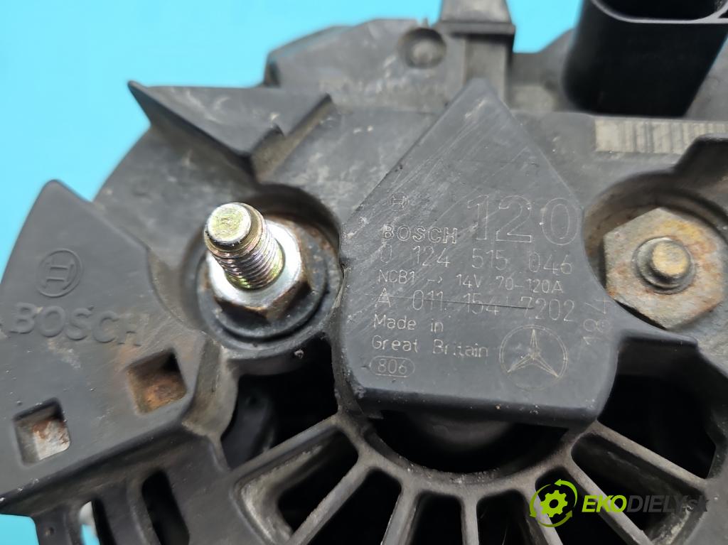 Mercedes C W203 2000-2007 2.0 kompressor 163 HP automatic 120 kW 1998 cm3 5- Alternator 0124515046 (Alternátor)