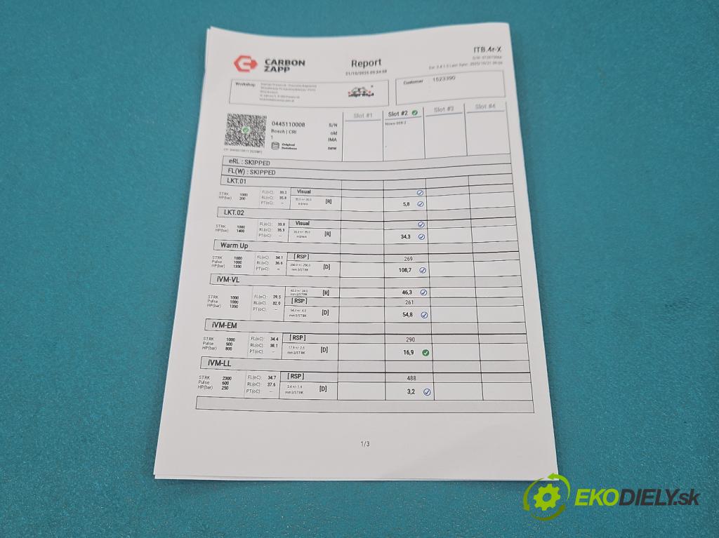 Peugeot Partner I 1996-2008 2.0 hdi 90 HP manual 66 kW 1997 cm3 5- vstrek 0445110008 (Vstrekovač paliva)