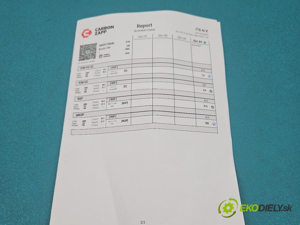 Opel Omega B 1994-2003 2.5 dti 150 HP manual 110 kW 2497 cm3 5- vstrek 0445110049 (Vstrekovač paliva)