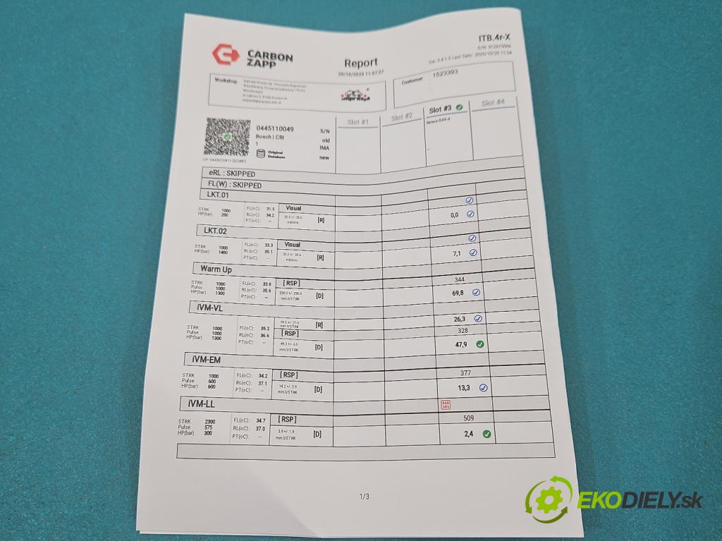 Opel Omega B 1994-2003 2.5 dti 150 HP manual 110 kW 2497 cm3 5- vstrek 0445110049 (Vstrekovač paliva)