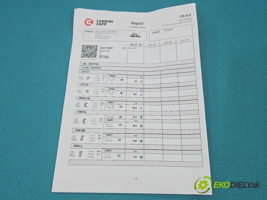 Honda Civic VII 2000-2006 1.7 citd 101 HP manual 74 kW 1696 cm3 5- vstrek 0445110082 (Vstrekovač paliva)