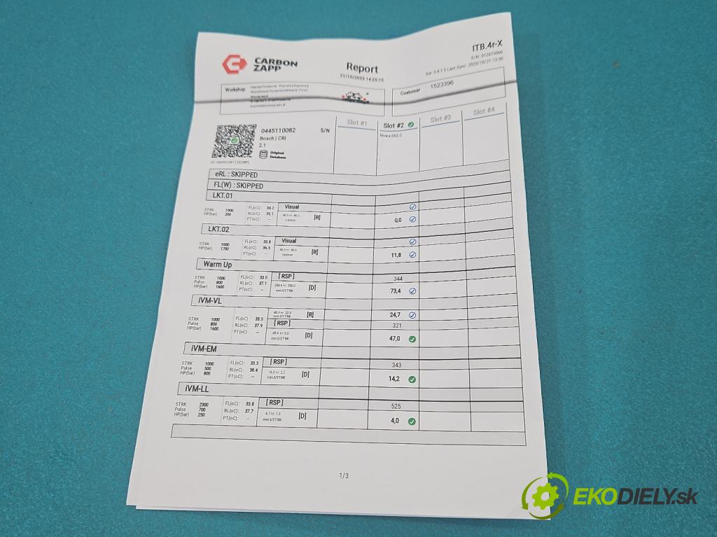 Honda Civic VII 2000-2006 1.7 citd 101 HP manual 74 kW 1696 cm3 5- vstrek 0445110082 (Vstrekovač paliva)