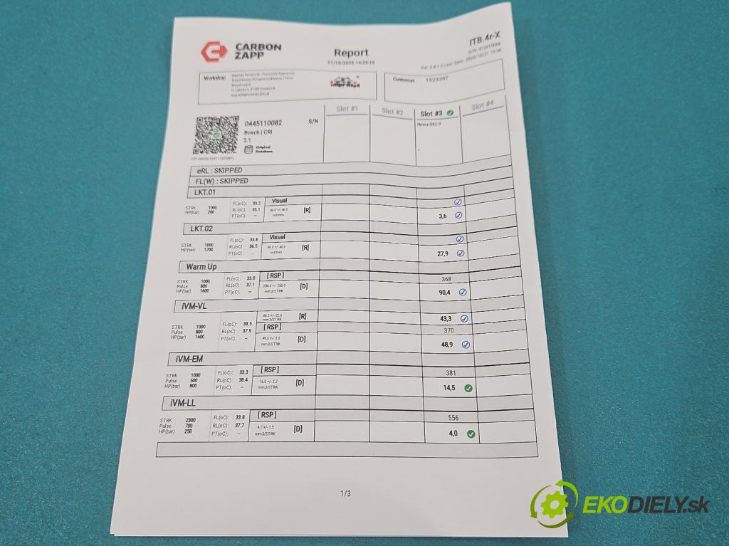 Honda Civic VII 2000-2006 1.7 citd 101 HP manual 74 kW 1696 cm3 5- vstrek 0445110082 (Vstrekovač paliva)