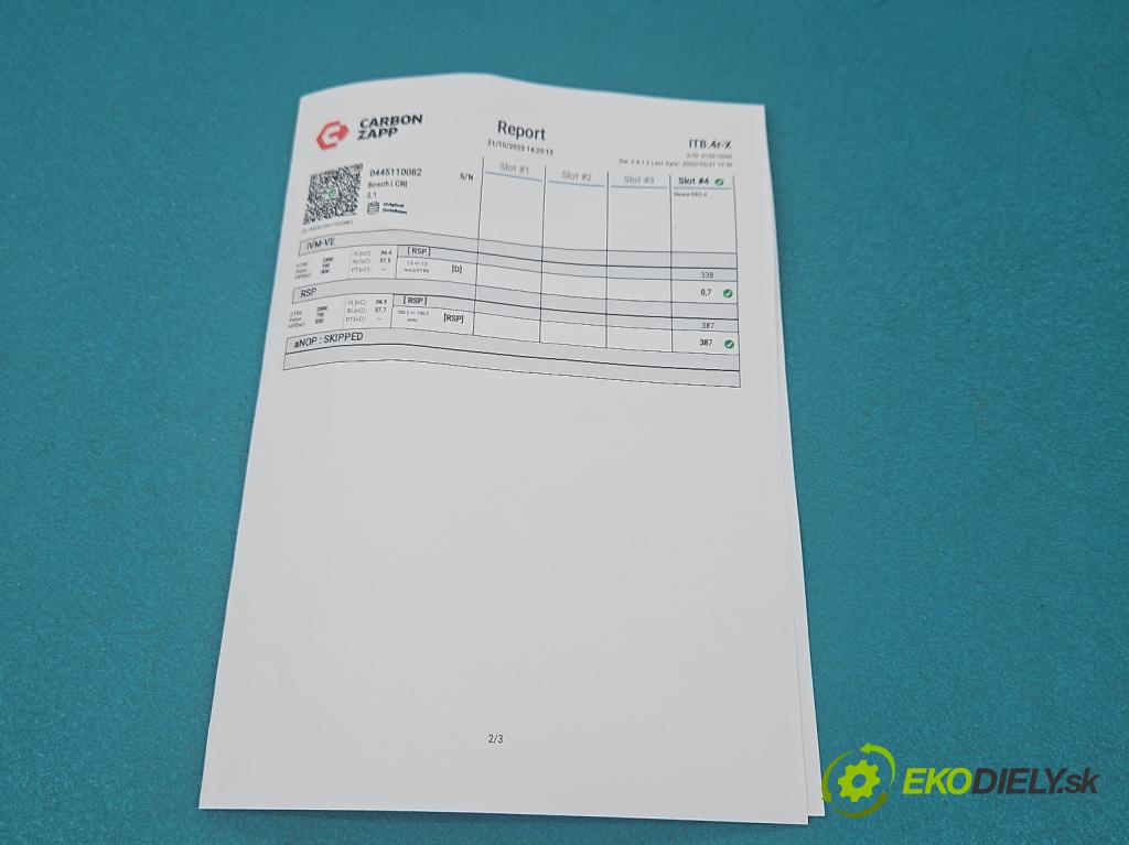 Honda Civic VII 2000-2006 1.7 citd 101 HP manual 74 kW 1696 cm3 5- vstrek 0445110082 (Vstrekovač paliva)