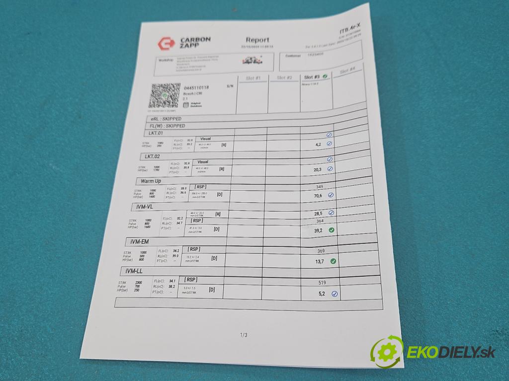 Opel Astra II 1998-2009 1.7 cdti 80 HP manual 59 kW 1686 cm3 5- vstrek 0445110118 (Vstrekovač paliva)