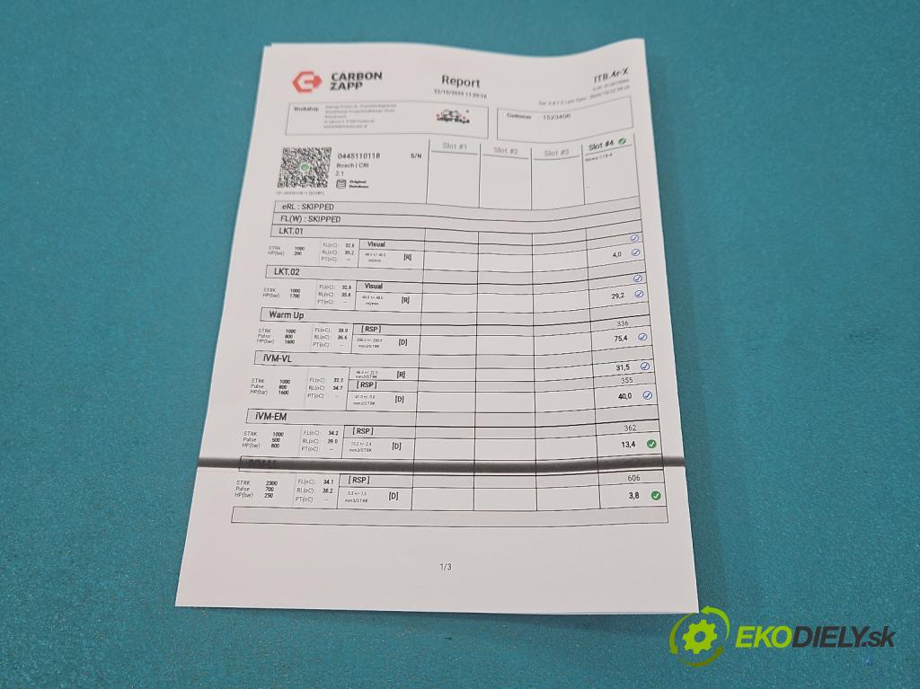 Opel Astra II 1998-2009 1.7 cdti 80 HP manual 59 kW 1686 cm3 5- vstrek 0445110118 (Vstrekovač paliva)