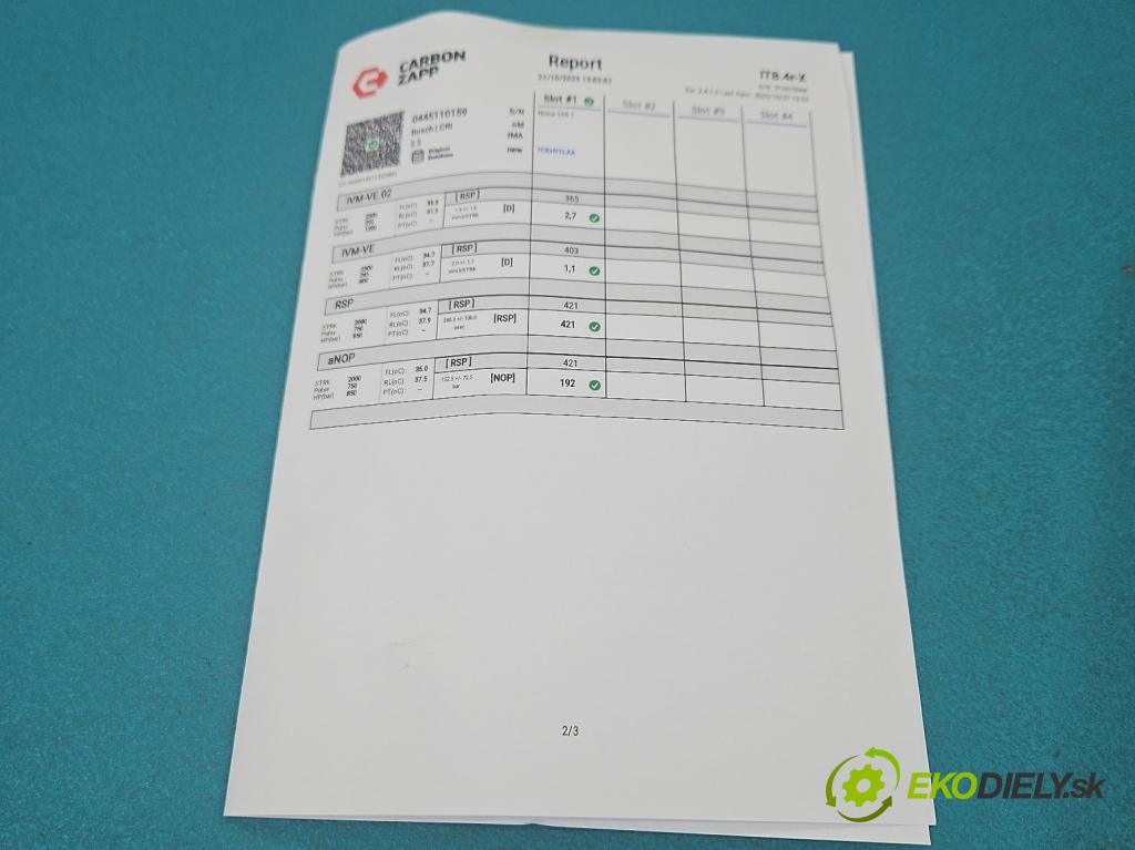 Opel Vectra C 2002-2008 1.9 cdti 150 HP manual 110 kW 1910 cm3 5- vstrek 0445110159 (Vstrekovač paliva)