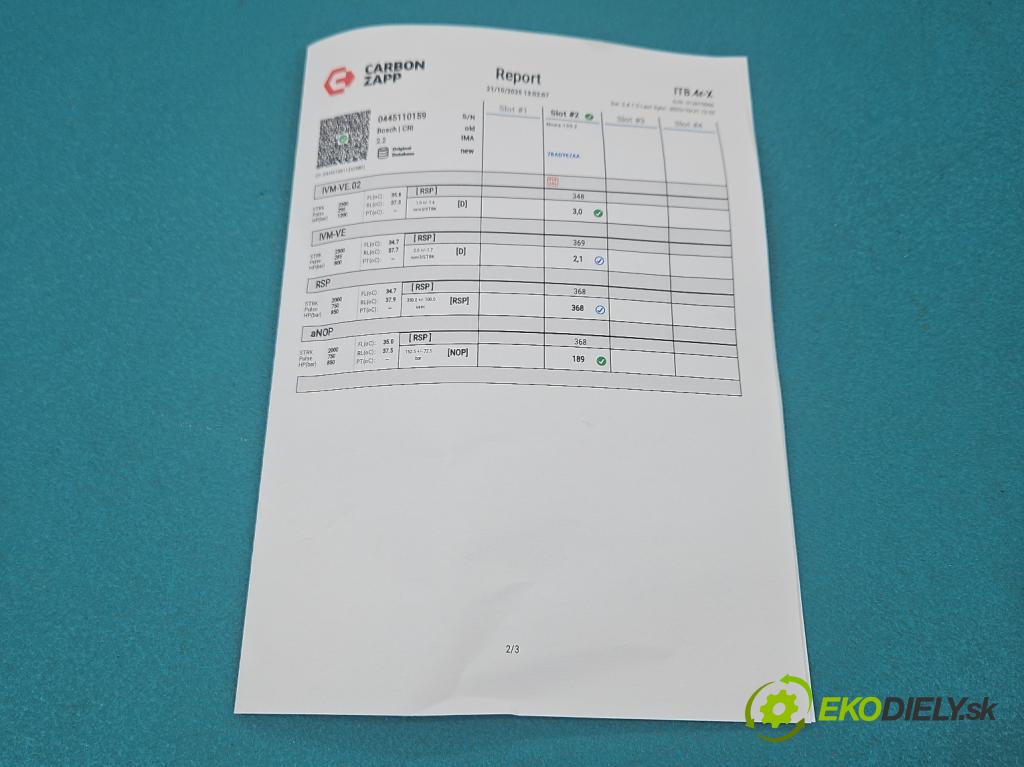 Opel Vectra C 2002-2008 1.9 cdti 150 HP manual 110 kW 1910 cm3 5- vstrek 0445110159 (Vstrekovač paliva)