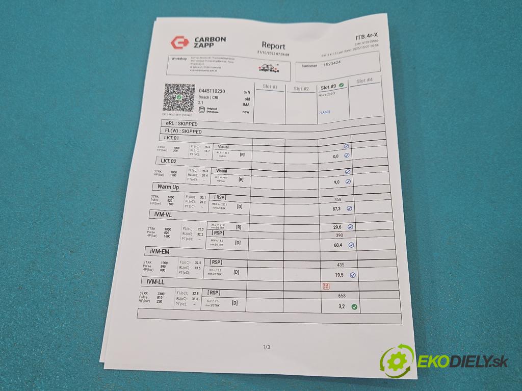 Renault Megane II 2003-2008 1.9 dci 131 HP manual 96 kW 1870 cm3 5- vstrek 0445110230 (Vstrekovač paliva)