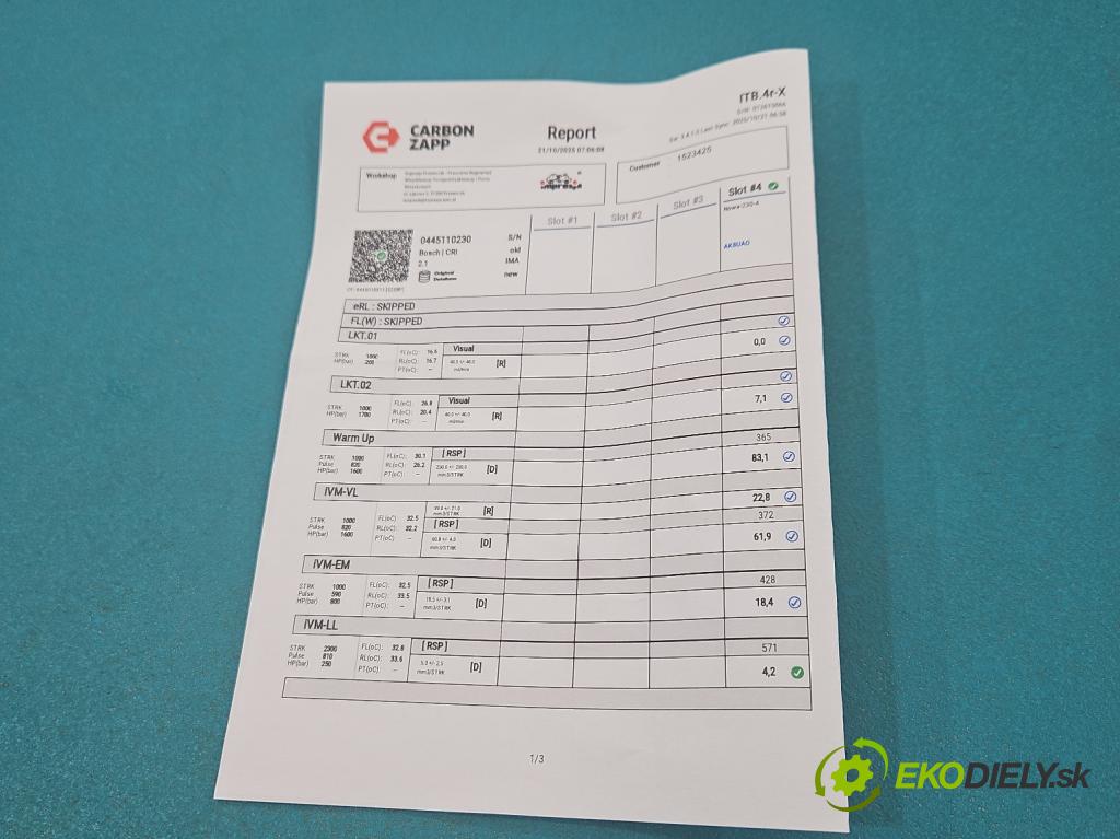 Renault Megane II 2003-2008 1.9 dci 131 HP manual 96 kW 1870 cm3 5- vstrek 0445110230 (Vstrekovač paliva)