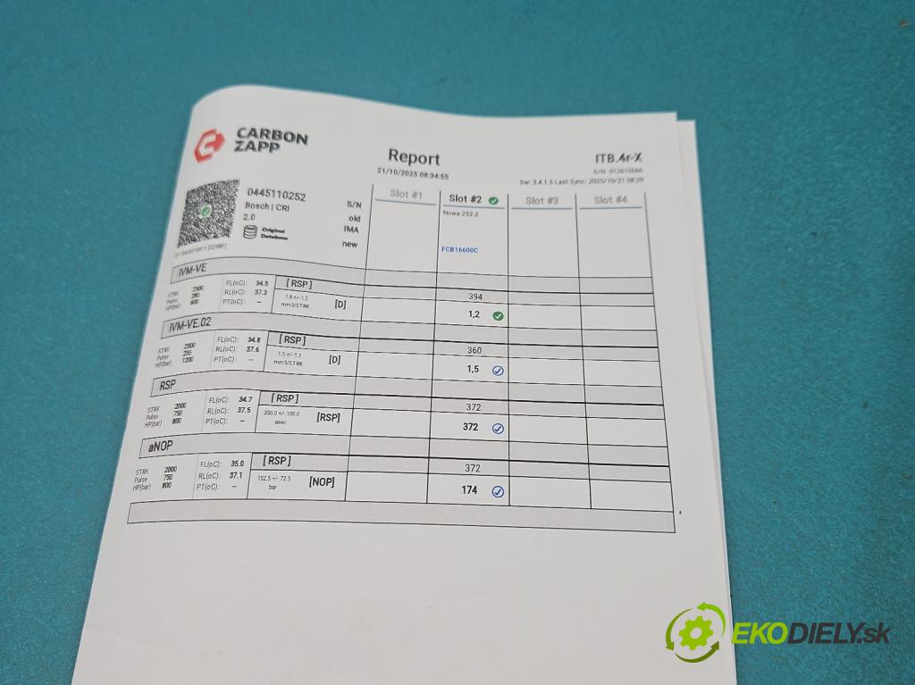 Citroen C3 II 2009-2016 1.4 hdi 68 HP manual 50 kW 1398 cm3 5- vstrek 0445110252 (Vstrekovač paliva)