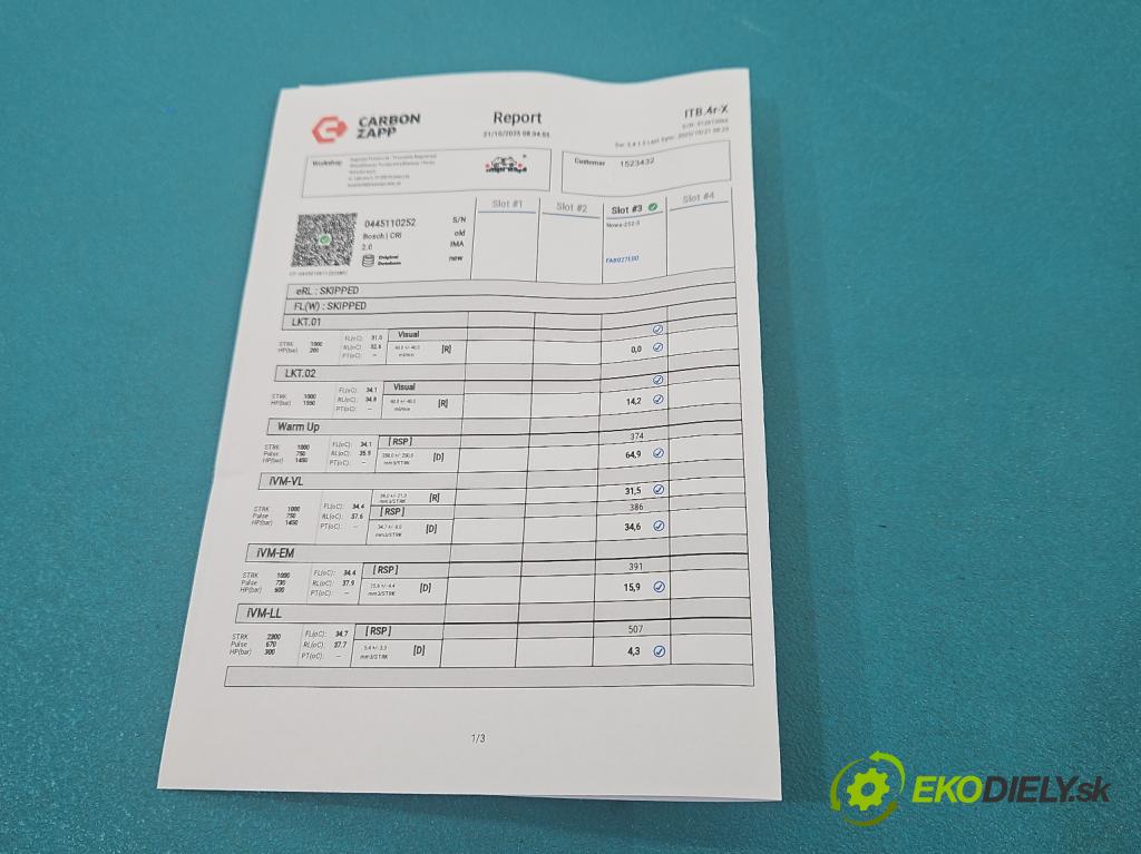 Citroen C3 II 2009-2016 1.4 hdi 68 HP manual 50 kW 1398 cm3 5- vstrek 0445110252 (Vstrekovač paliva)