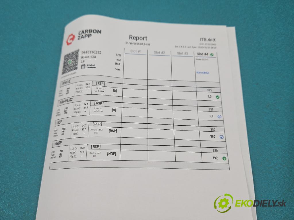Citroen C3 II 2009-2016 1.4 hdi 68 HP manual 50 kW 1398 cm3 5- vstrek 0445110252 (Vstrekovač paliva)