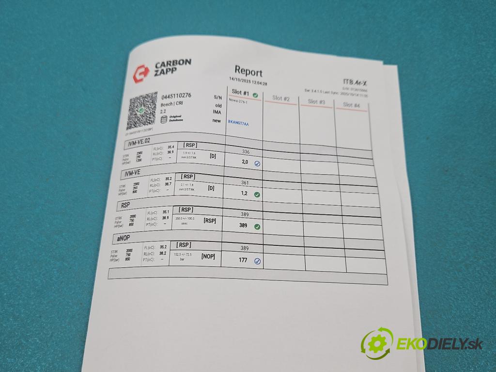 Opel Zafira B 2005-2014 1.9 cdti 120 HP manual 88 kW 1910 cm3 5- vstrek 0445110276 (Vstrekovač paliva)