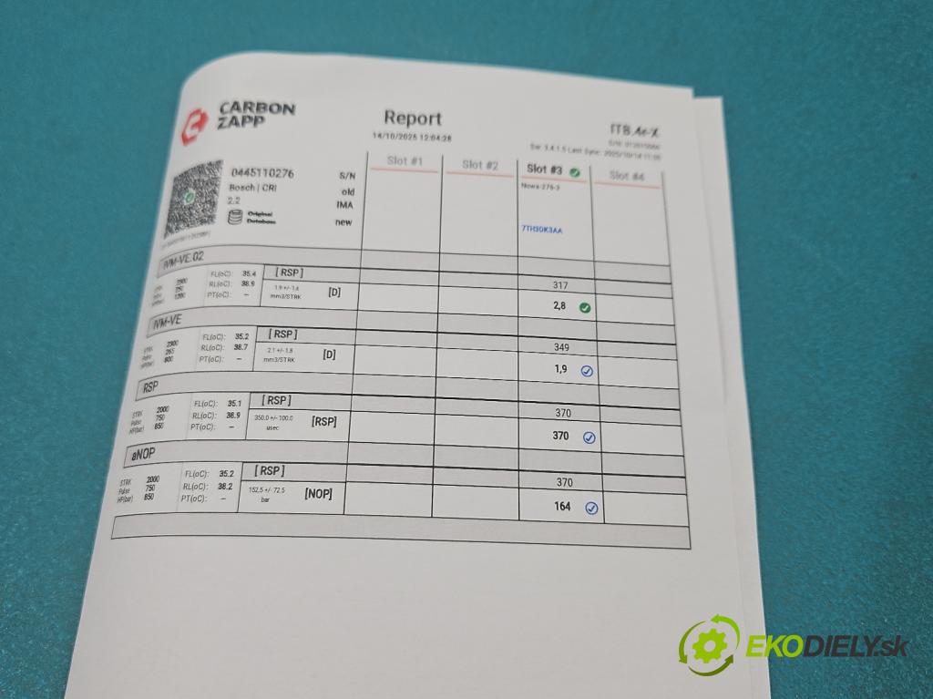 Opel Zafira B 2005-2014 1.9 cdti 120 HP manual 88 kW 1910 cm3 5- vstrek 0445110276 (Vstrekovač paliva)