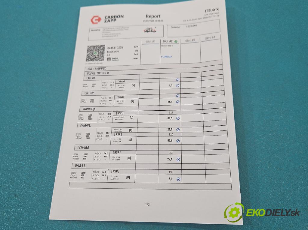 Opel Zafira B 2005-2014 1.9 cdti 120 HP manual 88 kW 1910 cm3 5- vstrek 0445110276 (Vstrekovač paliva)