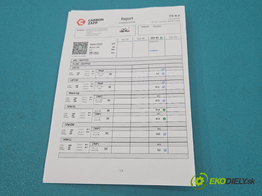 Citroen C4 Grand picasso I 2006-2013 1.6 HDi 109 HP automatic 80 kW 1560 cm3 5- vstrek 0445110297 (Vstrekovač paliva)