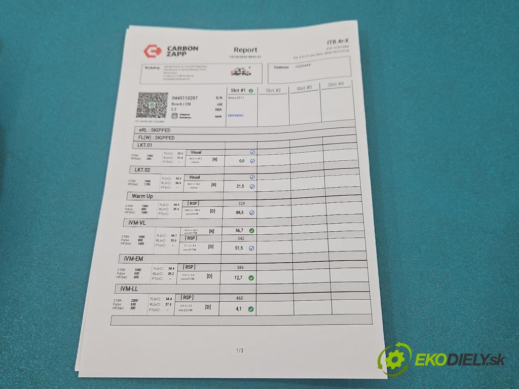 Citroen C4 Grand picasso I 2006-2013 1.6 HDi 109 HP automatic 80 kW 1560 cm3 5- vstrek 0445110297 (Vstrekovač paliva)