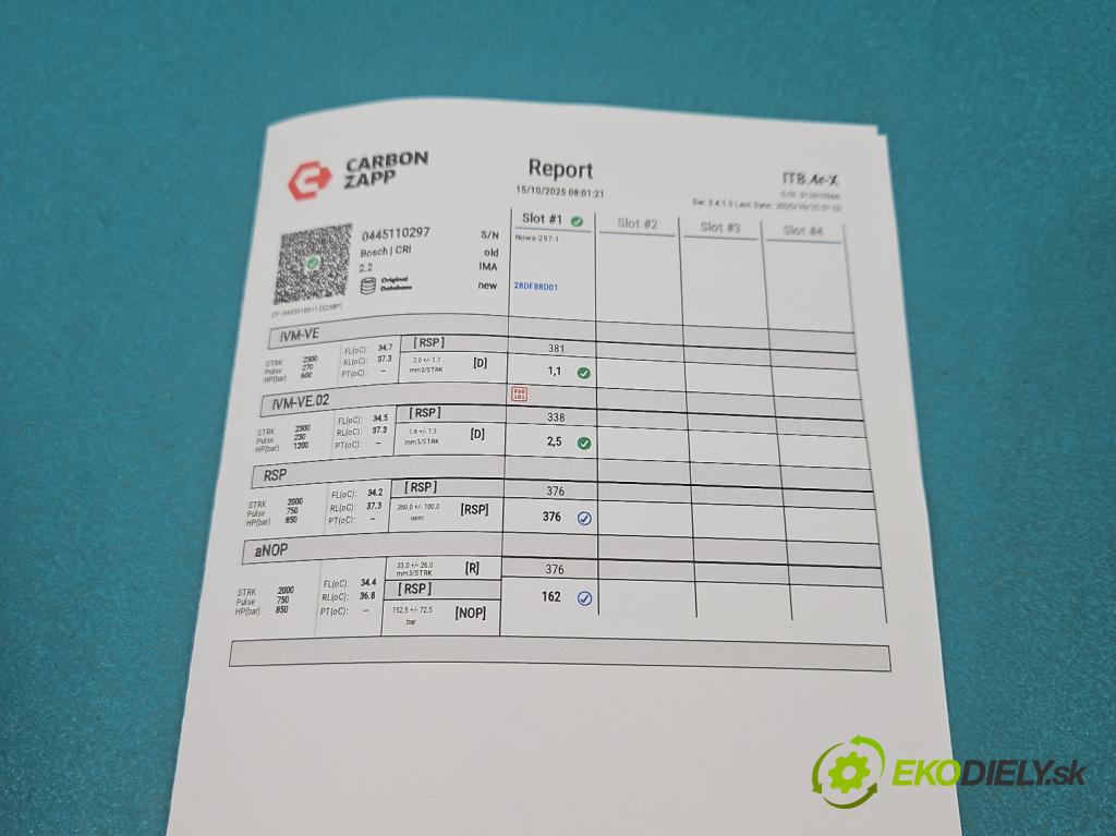 Citroen C4 Grand picasso I 2006-2013 1.6 HDi 109 HP automatic 80 kW 1560 cm3 5- vstrek 0445110297 (Vstrekovač paliva)