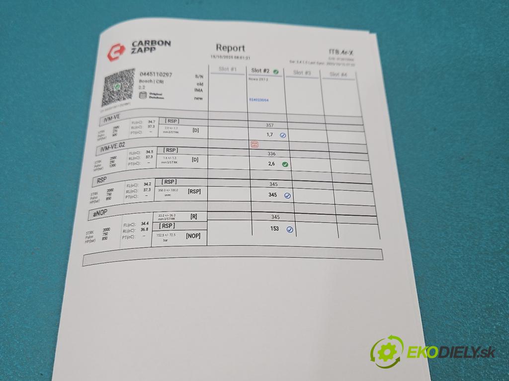 Citroen C4 Grand picasso I 2006-2013 1.6 HDi 109 HP automatic 80 kW 1560 cm3 5- vstrek 0445110297 (Vstrekovač paliva)