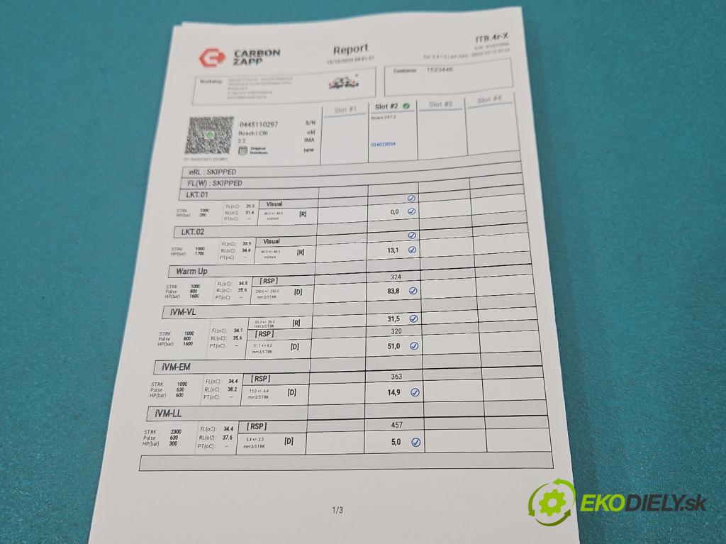 Citroen C4 Grand picasso I 2006-2013 1.6 HDi 109 HP automatic 80 kW 1560 cm3 5- vstrek 0445110297 (Vstrekovač paliva)