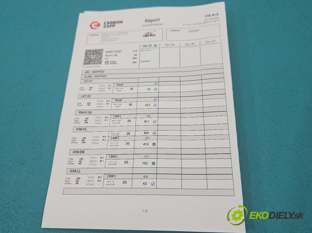 Citroen C4 Grand picasso I 2006-2013 1.6 HDi 109 HP automatic 80 kW 1560 cm3 5- vstrek 0445110297 (Vstrekovač paliva)