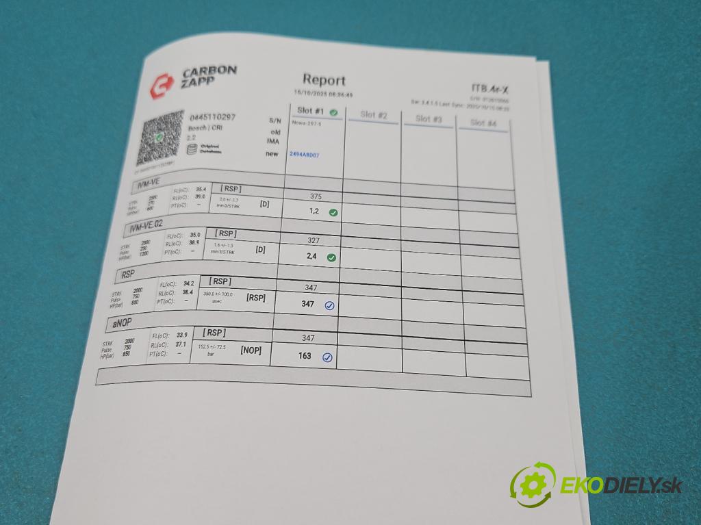 Citroen C4 Grand picasso I 2006-2013 1.6 HDi 109 HP automatic 80 kW 1560 cm3 5- vstrek 0445110297 (Vstrekovač paliva)