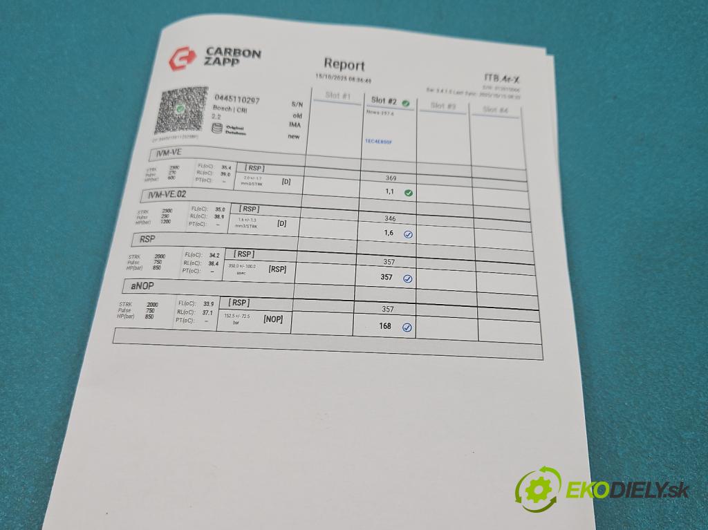 Citroen C4 Grand picasso I 2006-2013 1.6 HDi 109 HP automatic 80 kW 1560 cm3 5- vstrek 0445110297 (Vstrekovač paliva)