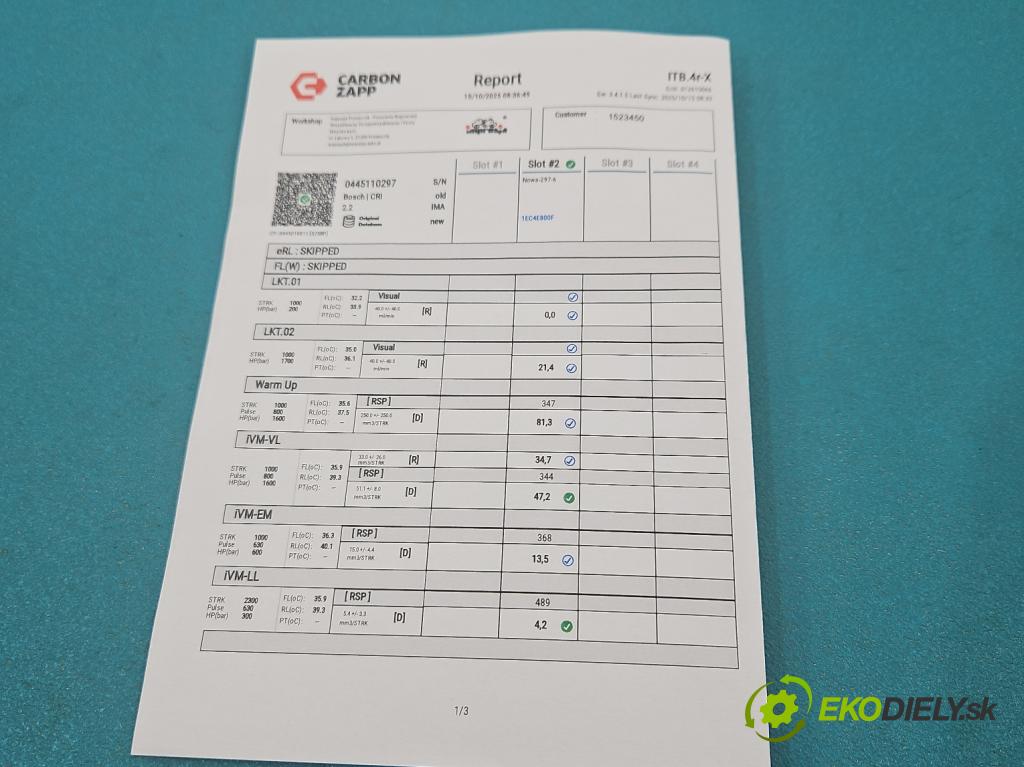 Citroen C4 Grand picasso I 2006-2013 1.6 HDi 109 HP automatic 80 kW 1560 cm3 5- vstrek 0445110297 (Vstrekovač paliva)