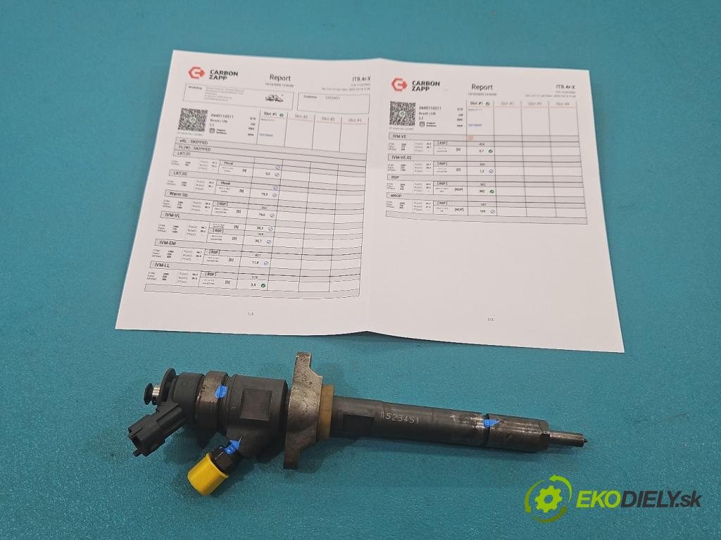 Citroen Berlingo II 2008-2018 1.6 HDi 90 HP manual 66 kW 1560 cm3 5- vstrek 0445110311 (Vstrekovač paliva)