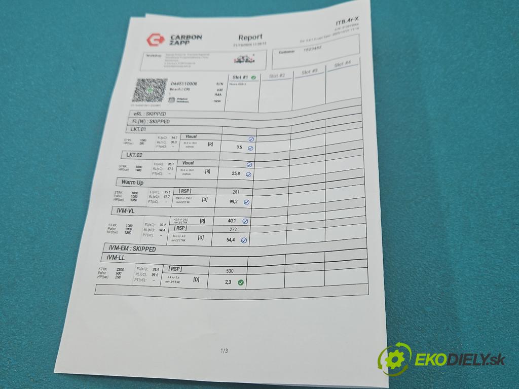 Peugeot Partner I 1996-2008 2.0 hdi 90 HP manual 66 kW 1997 cm3 5- vstrek 0445110008 (Vstrekovač paliva)