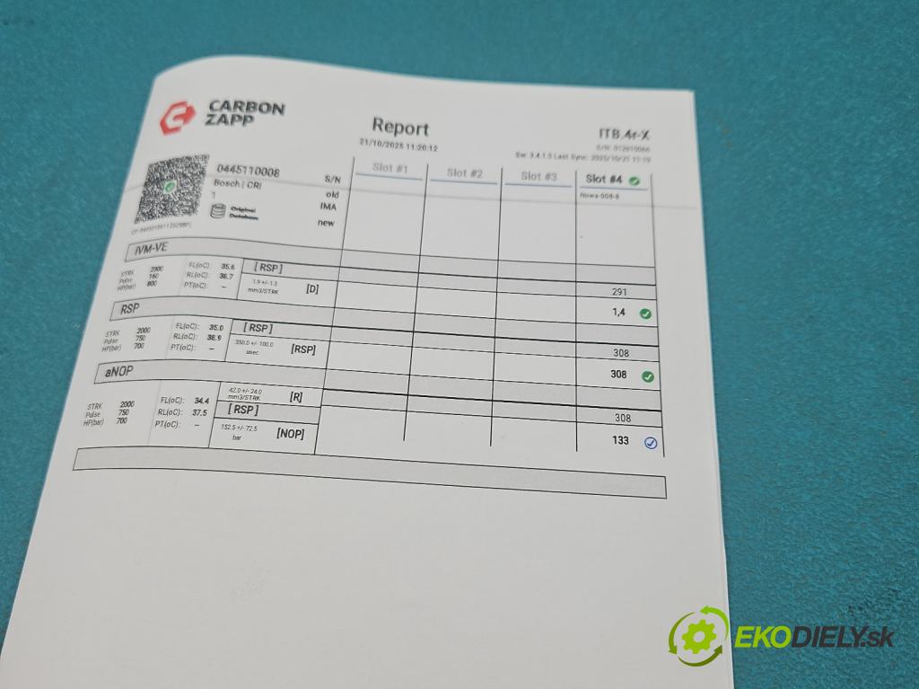 Peugeot Partner I 1996-2008 2.0 hdi 90 HP manual 66 kW 1997 cm3 5- vstrek 0445110008 (Vstrekovač paliva)