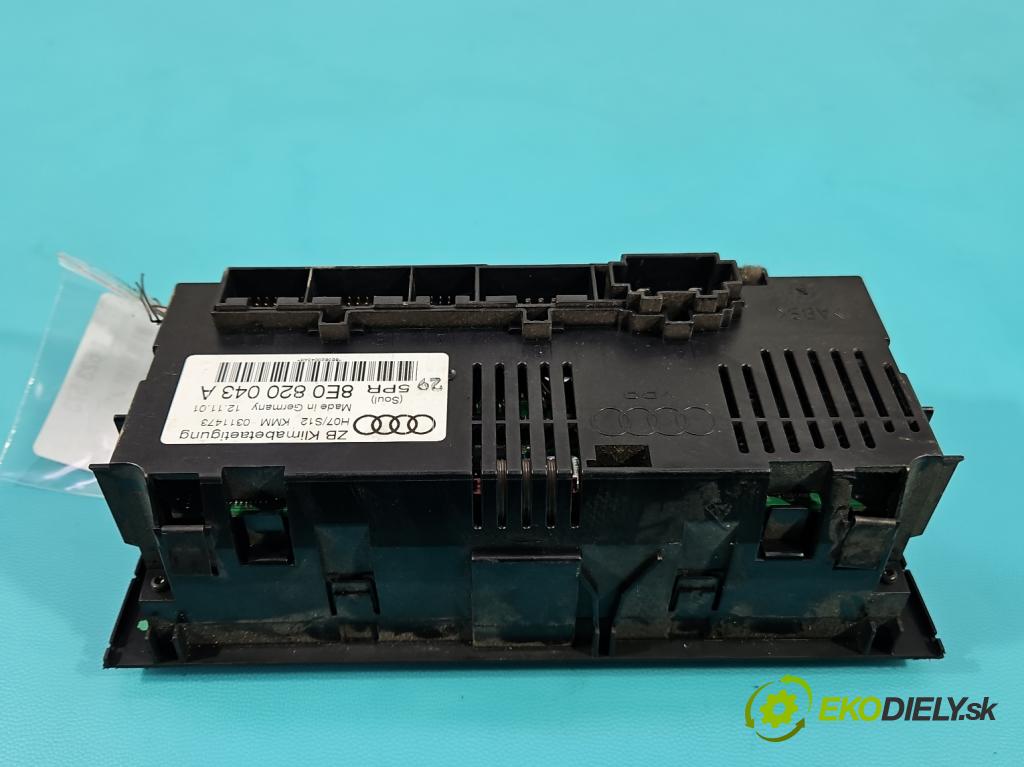 Audi A4 B6 2000-2004 2.0 20v 131 HP manual 96 kW 1984 cm3 4- panel kúrenia 8E0820043A