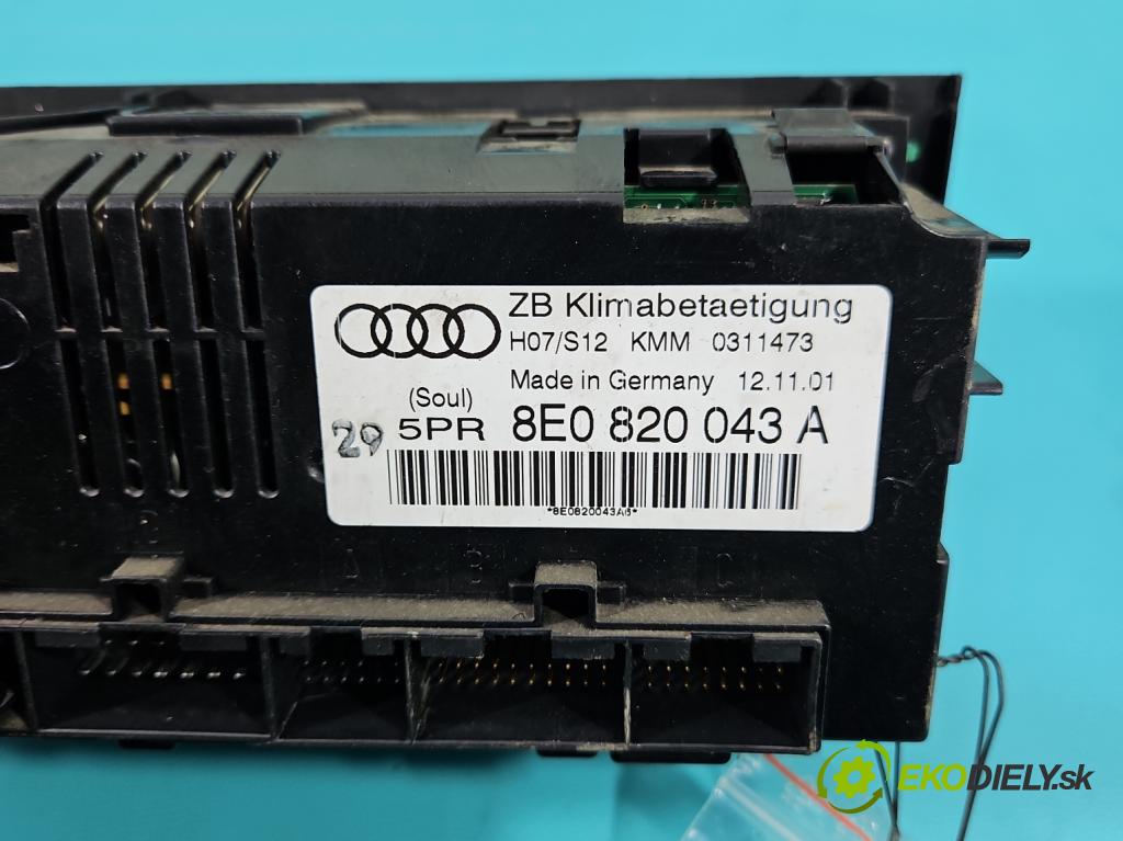 Audi A4 B6 2000-2004 2.0 20v 131 HP manual 96 kW 1984 cm3 4- panel kúrenia 8E0820043A