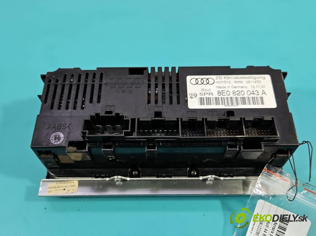 Audi A4 B6 2000-2004 2.0 20v 131 HP manual 96 kW 1984 cm3 4- panel kúrenia 8E0820043A