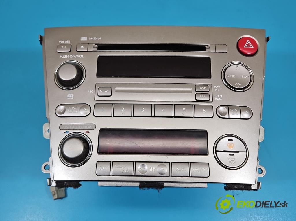 Subaru Legacy IV 2004-2009 2.0 boxer 137 HP manual 101 kW 1994 cm3 5- Radio originál 86201AG400