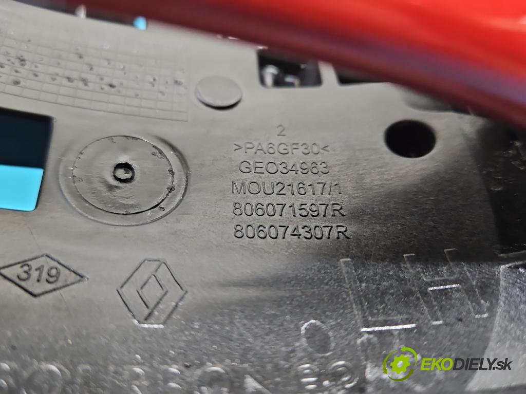 Renault Kadjar 2015-2022 1.3 140 HP automatic 103 kW 1332 cm3 5- rukoväť predné ľavé mimo: 806071597R (Kľučka dverí vonkajšia predná ľavá)