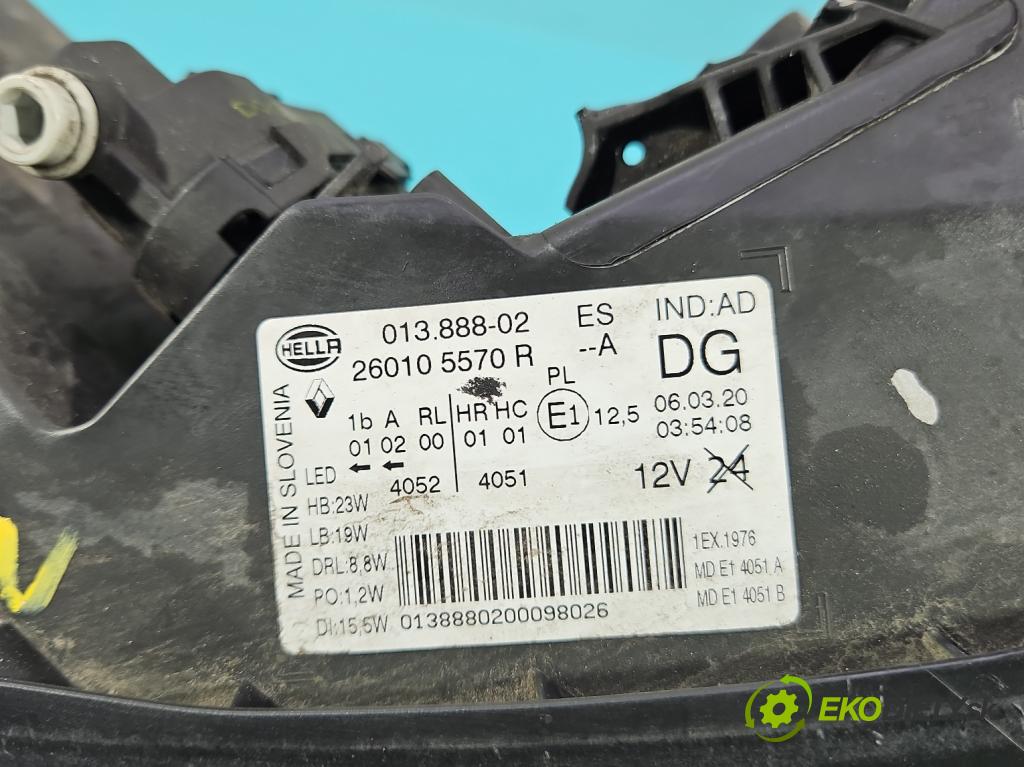 Renault Kadjar 2015-2022 1.3 140 hp automatic 103 kW 1332 cm3 5- světlo pravý 260105570R (Pravé přední světlo)