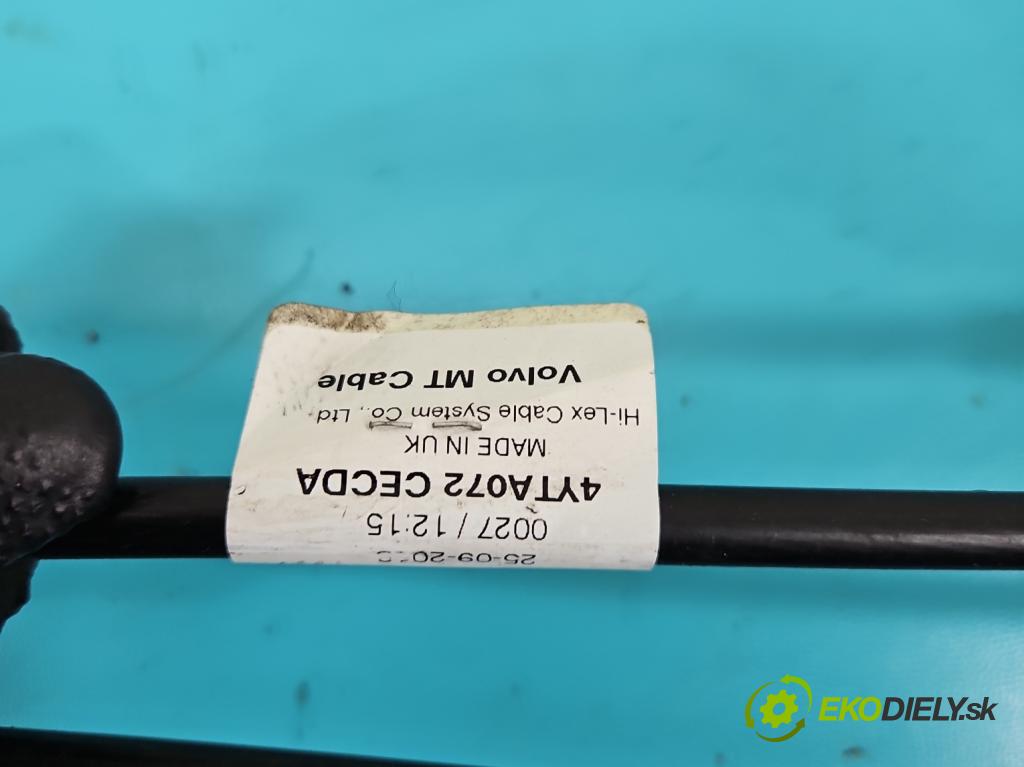 Volvo V40 II 2012-2019 1.6 T3 150 HP manual 110 kW 1596 cm3 5- Páka: Změny: stupeň,rýchlosť 31367613 (Rýchlostná páka (kulisa))