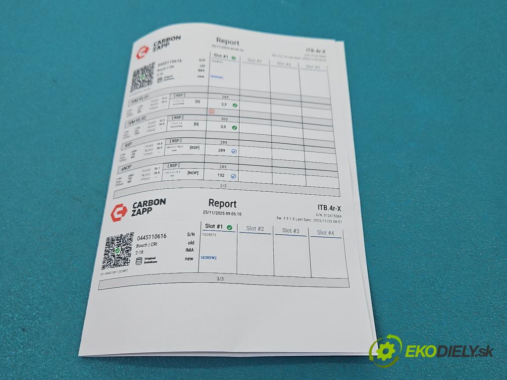 Bmw 3 F30 2011-2018 2.0d 184hp manual 135 kW 1995 cm3 4- vstrek 0445110616 (Vstrekovač paliva)