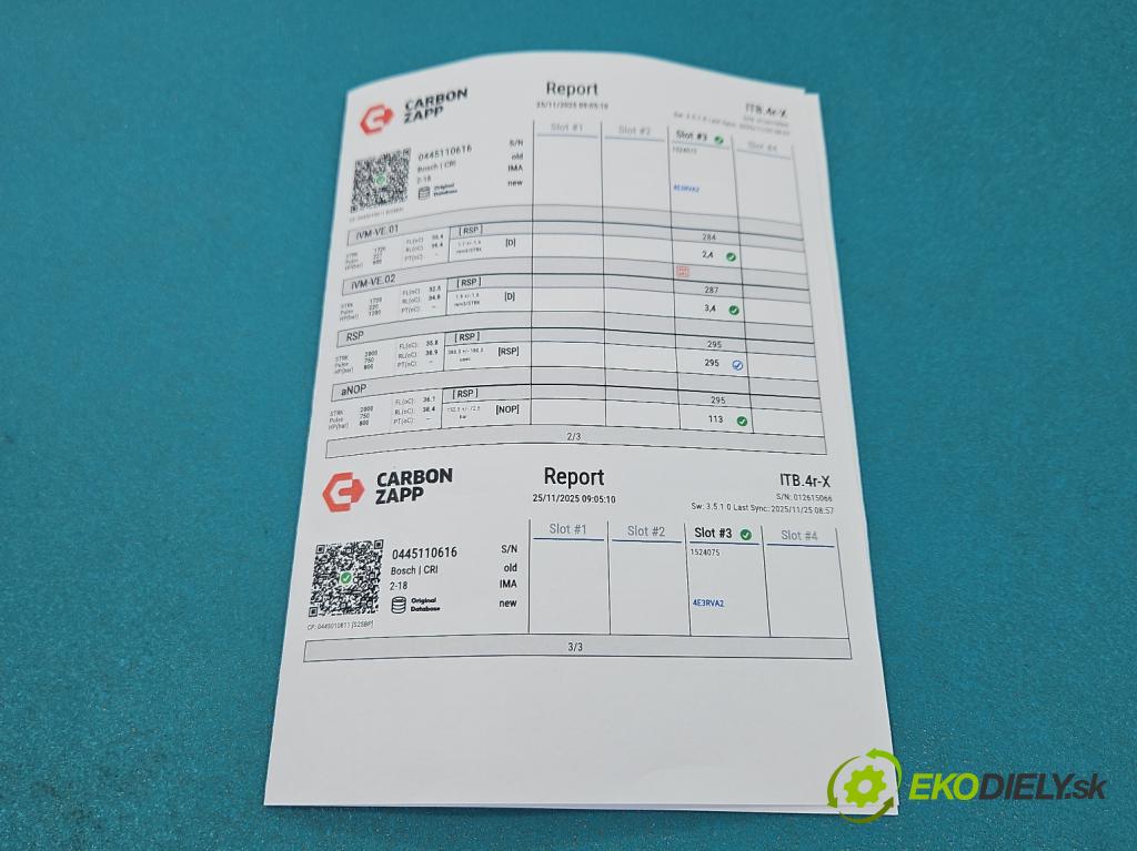 Bmw 3 F30 2011-2018 2.0d 184hp manual 135 kW 1995 cm3 4- vstrek 0445110616 (Vstrekovač paliva)