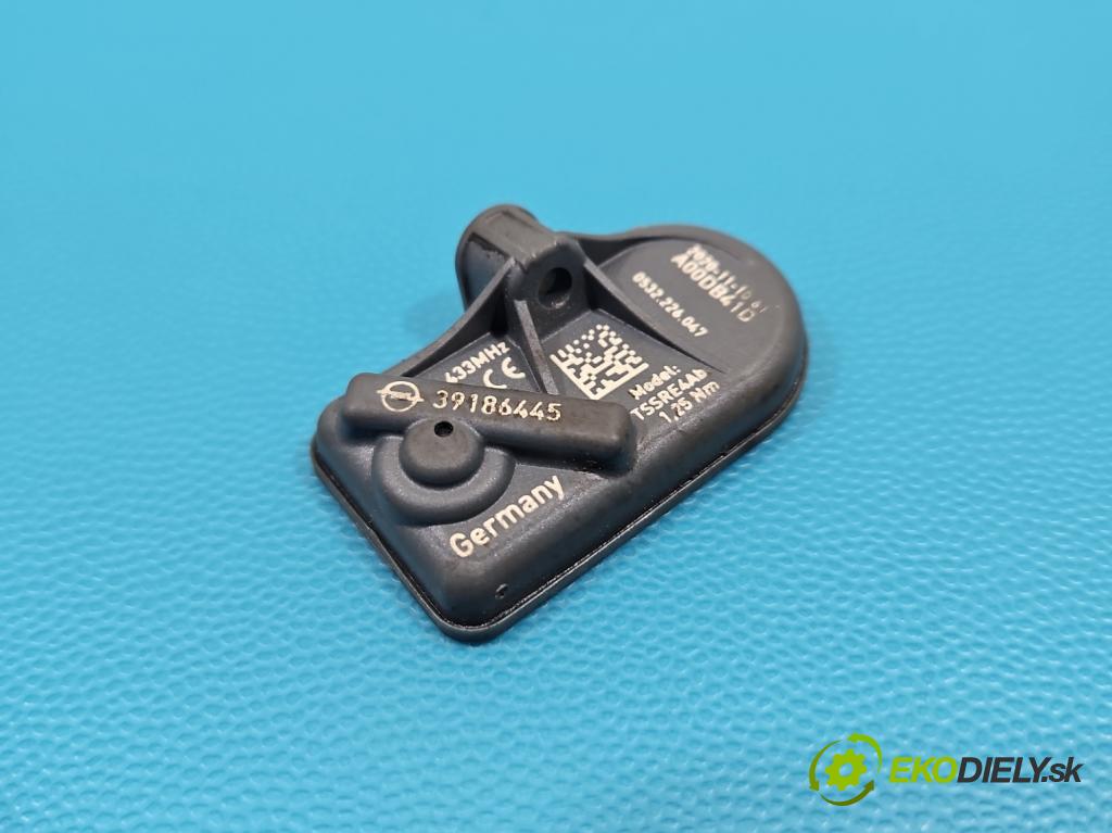 Opel Astra V  2015-2022 1.6 CDTI 110 HP manual 81 kW 1598 cm3 5- snímač tlak: pneumatika 39186445 (Snímač tlaku v pneumatike)