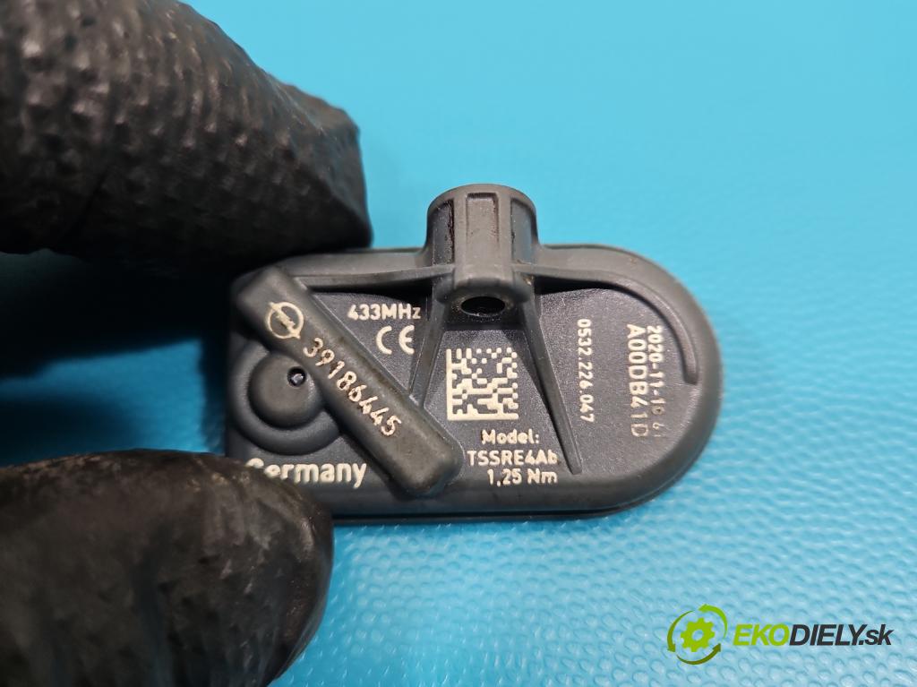 Opel Astra V  2015-2022 1.6 CDTI 110 HP manual 81 kW 1598 cm3 5- snímač tlak: pneumatika 39186445 (Snímač tlaku v pneumatike)