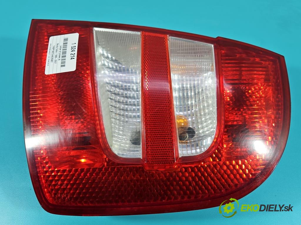 Skoda Fabia I 1999-2007 1.2 12V 64 HP manual 47 kW 1198 cm3 5- svetlo / reflektor zadné pravé 6Y6945096B (Kľučka dverí ostatné)