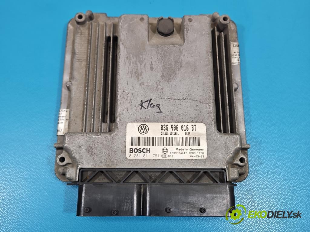Vw Touran I 2003-2015 1.9 tdi 101 HP manual 74 kW 1896 cm3 5- riadiaca jednotka motora 03G906016BT