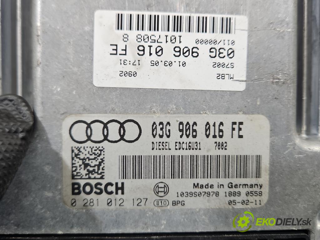 Audi A4 B7 2004-2008 1.9 tdi 116 HP manual 85 kW 1896 cm3 5- riadiaca jednotka motora 03G906016FE